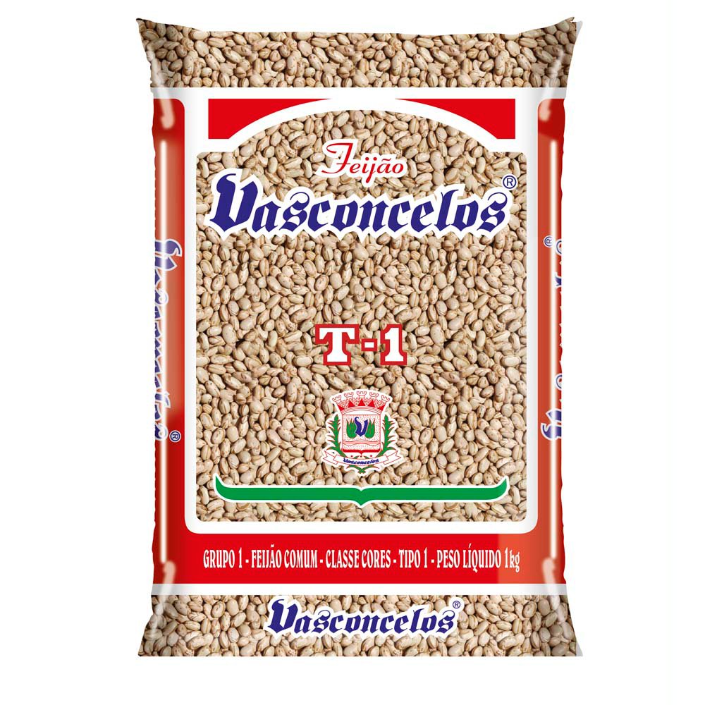 Feijão Carioca Vasconcelos 1kg - 10 Unidades
