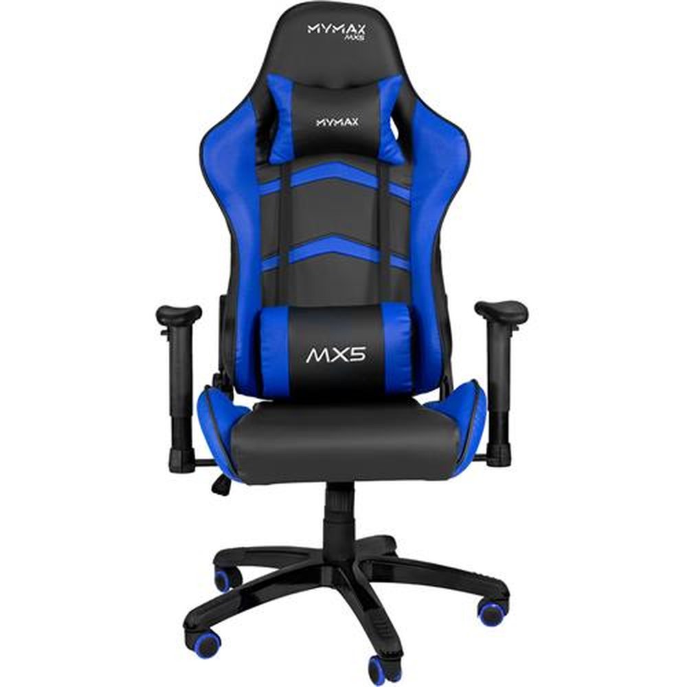 Cadeira Gamer MX5 Giratoria Preto/Azul - MYMAX