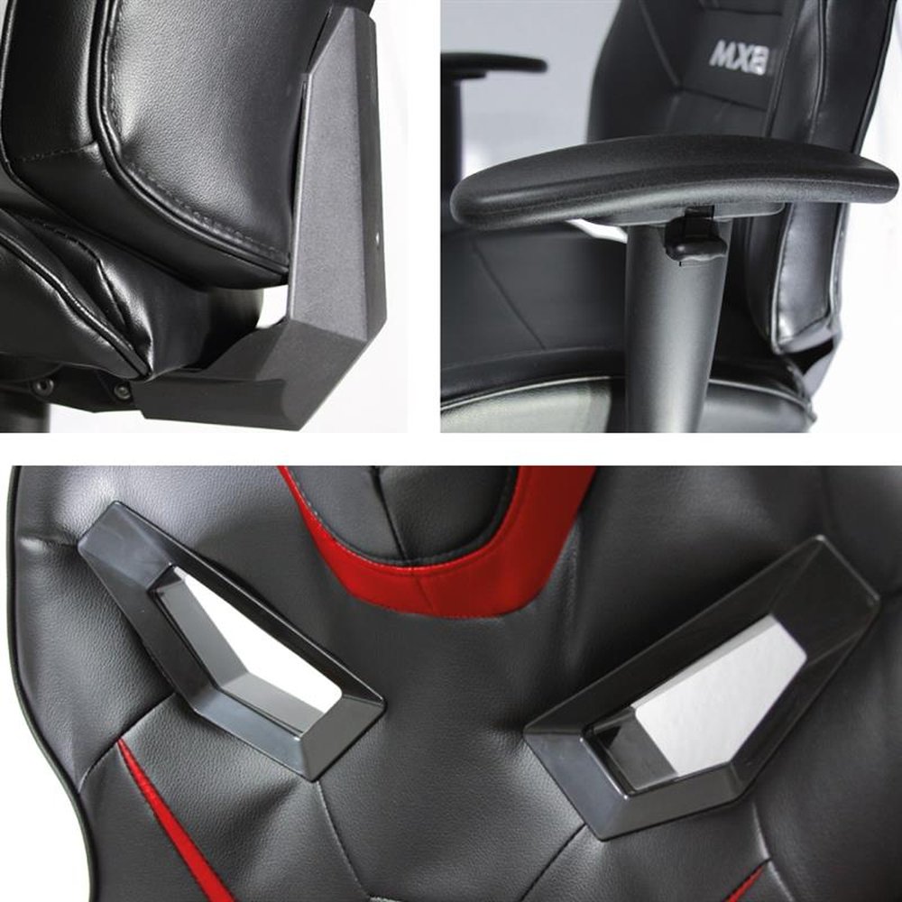Cadeira Gamer MX8 Giratoria Preto/Vermelho - MYMAX