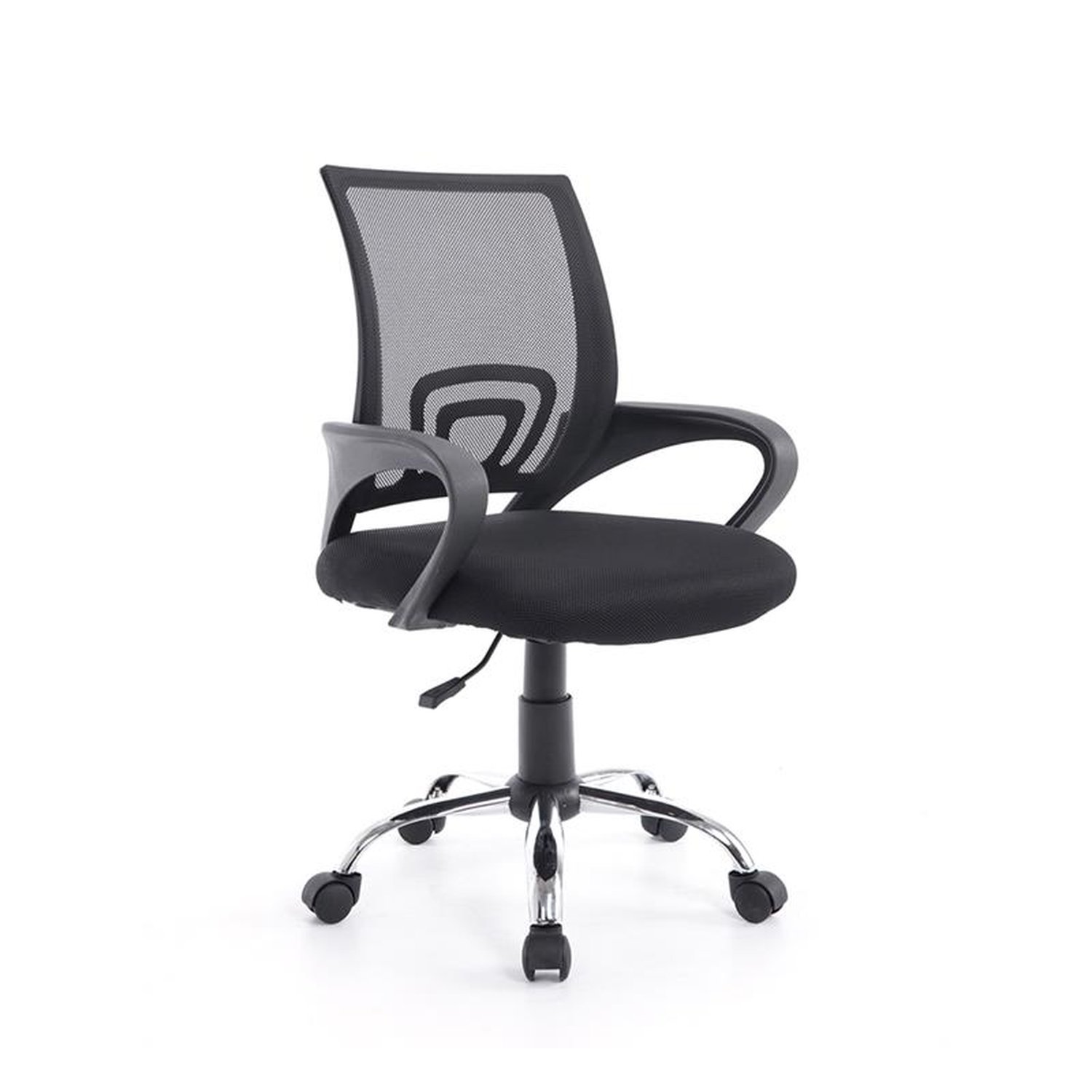 Cadeira Office Secretária Mesh Preto Bch-59bk Bluecase - Base Giratória Cromada / Encosto Mesh