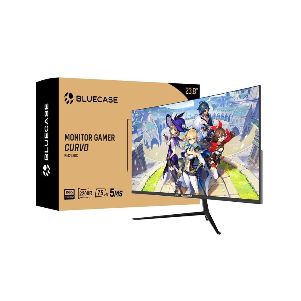 Monitor Gamer 23,8" Curvo R2200 Bm247gc Bluecase - Full Hd / 75hz / Hdmi / Vga / Led Rgb