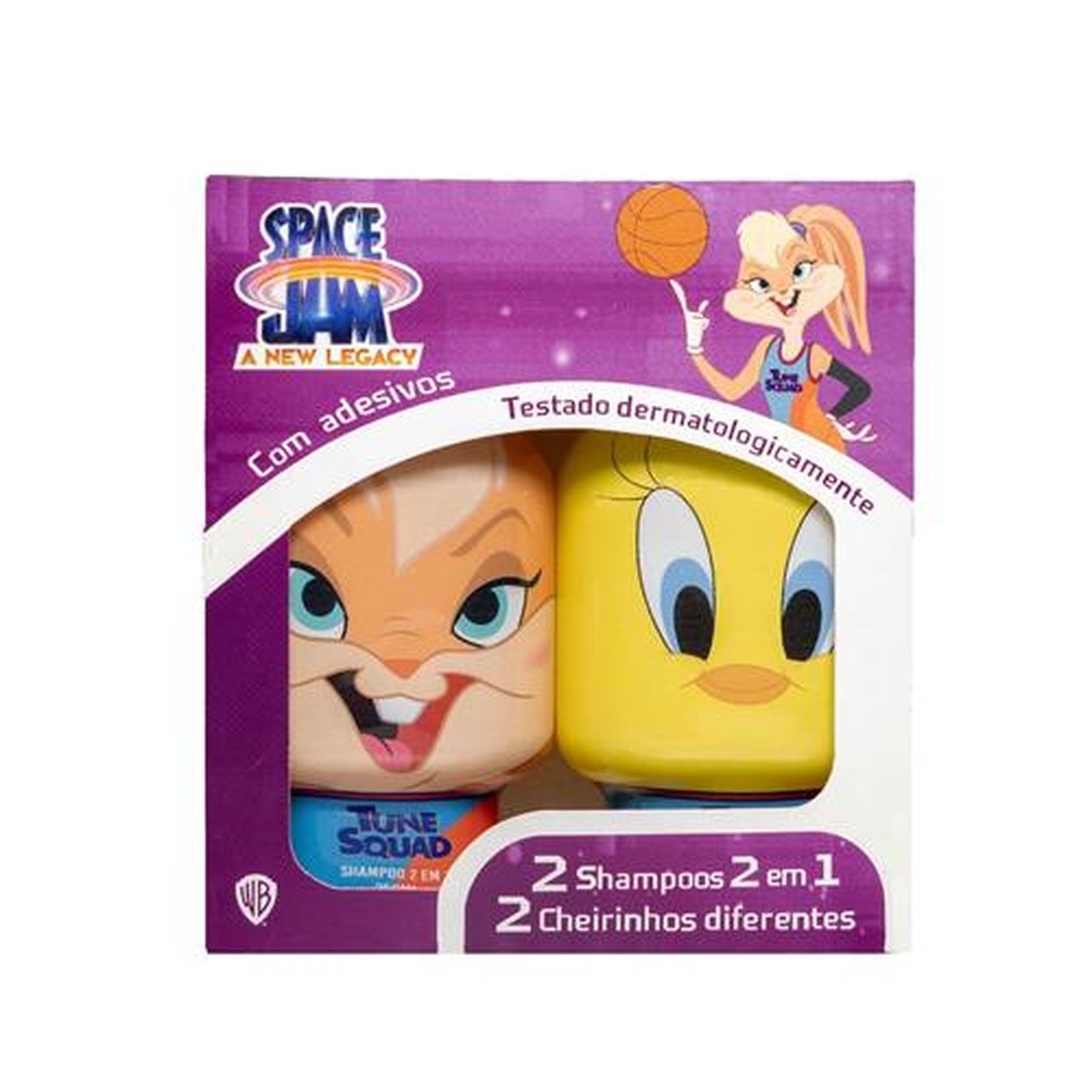 Kit Shampoo Infantil 2 em 1 Lola + Piu-Piu Space Jam 250 ml