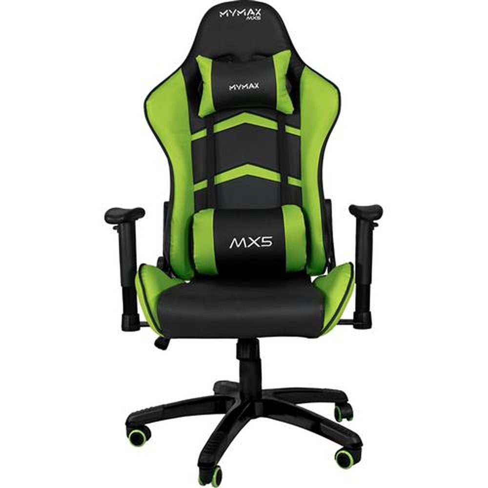 Cadeira Gamer MX5 Giratoria Preto/Verde - MYMAX