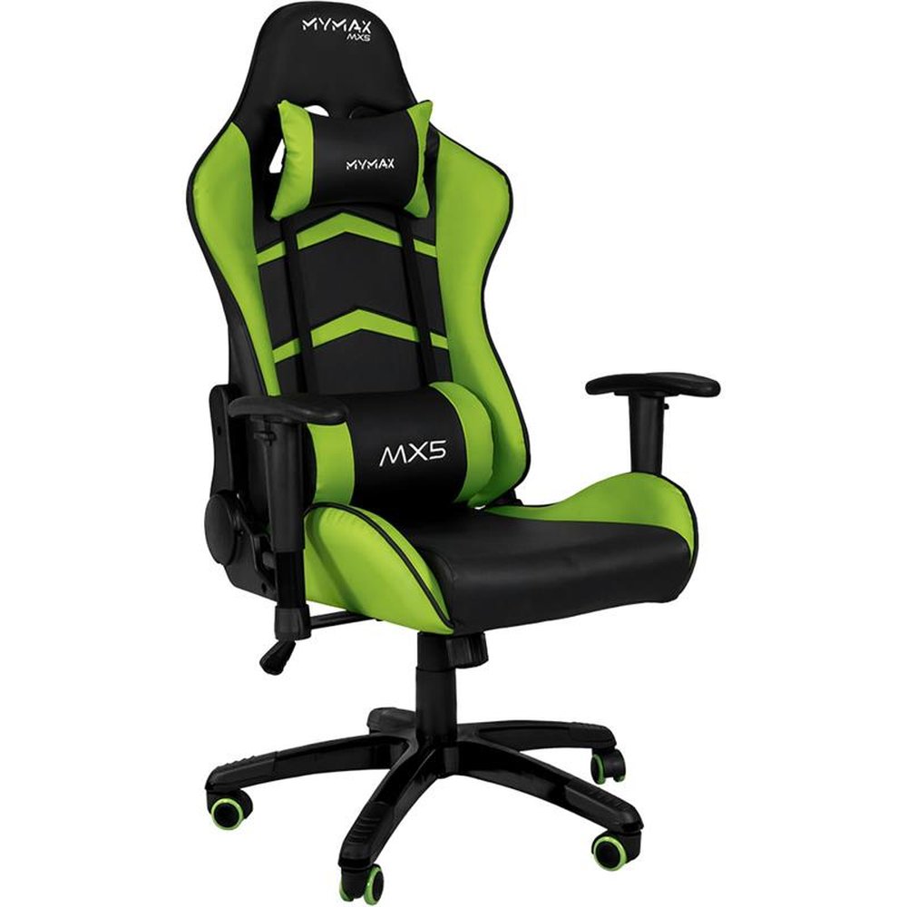 Cadeira Gamer MX5 Giratoria Preto/Verde - MYMAX