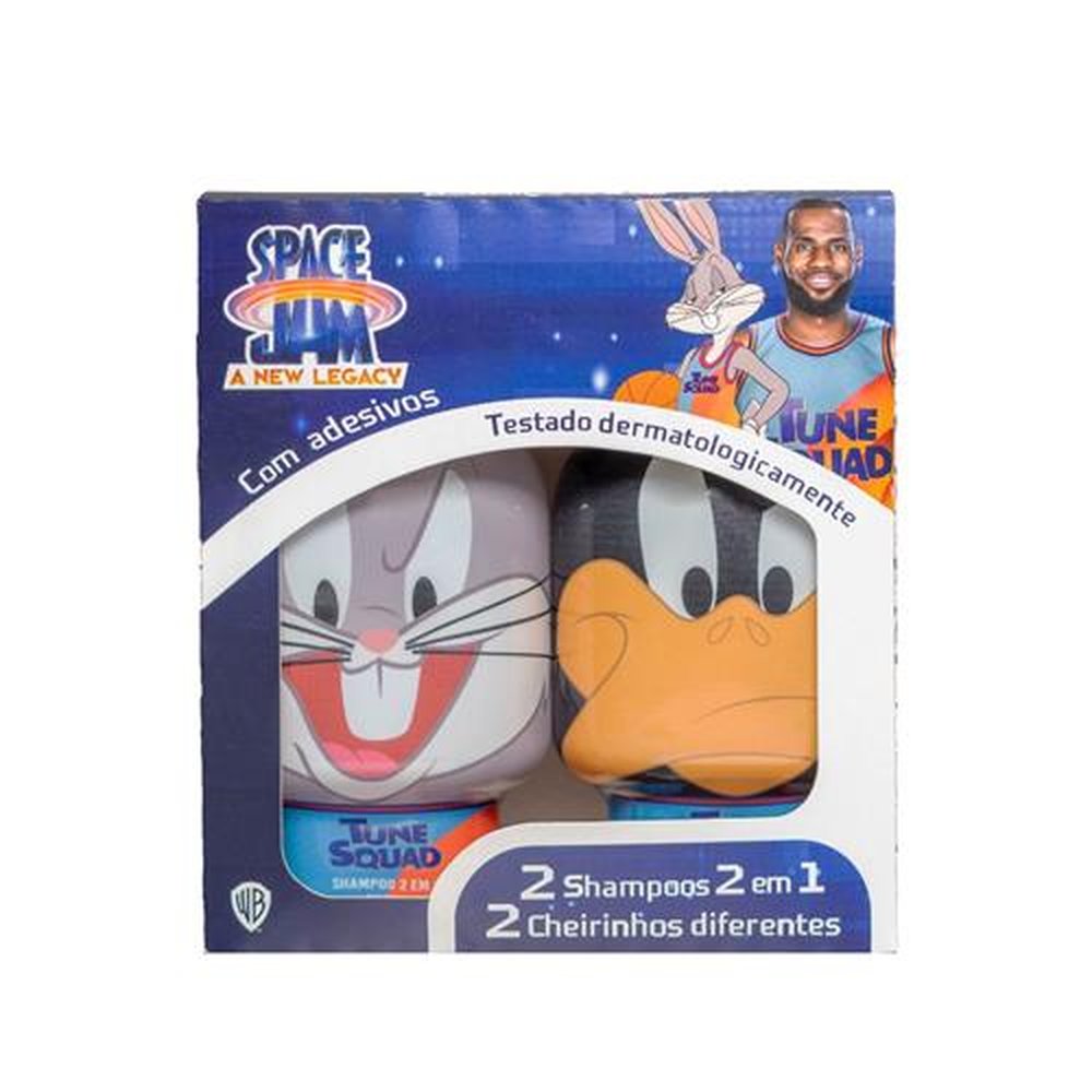 Kit Shampoo Infantil 2 em 1 Patolino + Perna Longa Space Jam 250 ml