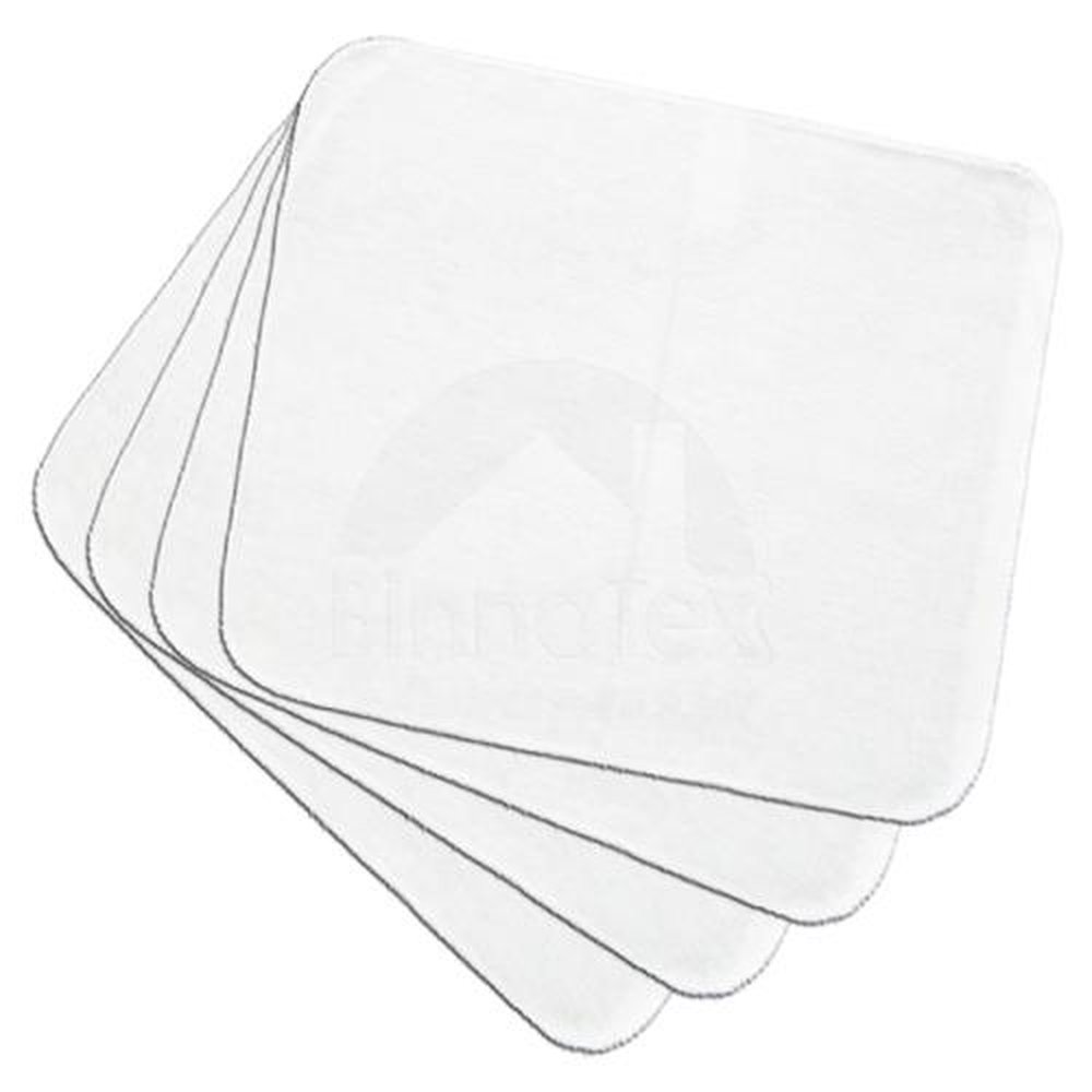 Flanela Branca Pequena 30cm x 40cm Embalagem com 12 unidades