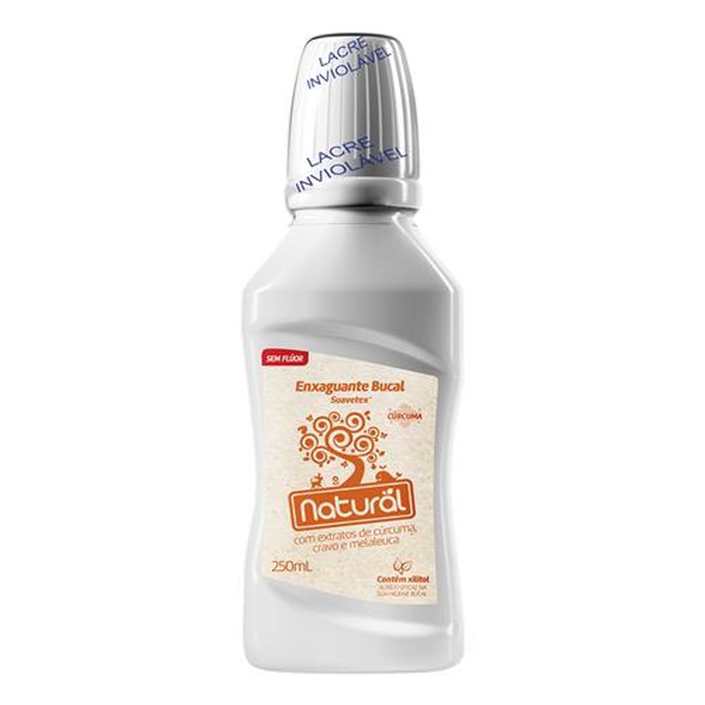 Enxaguante Bucal Natural Extrato De Cúrcuma, Cravo e Melaleuca 250 mL