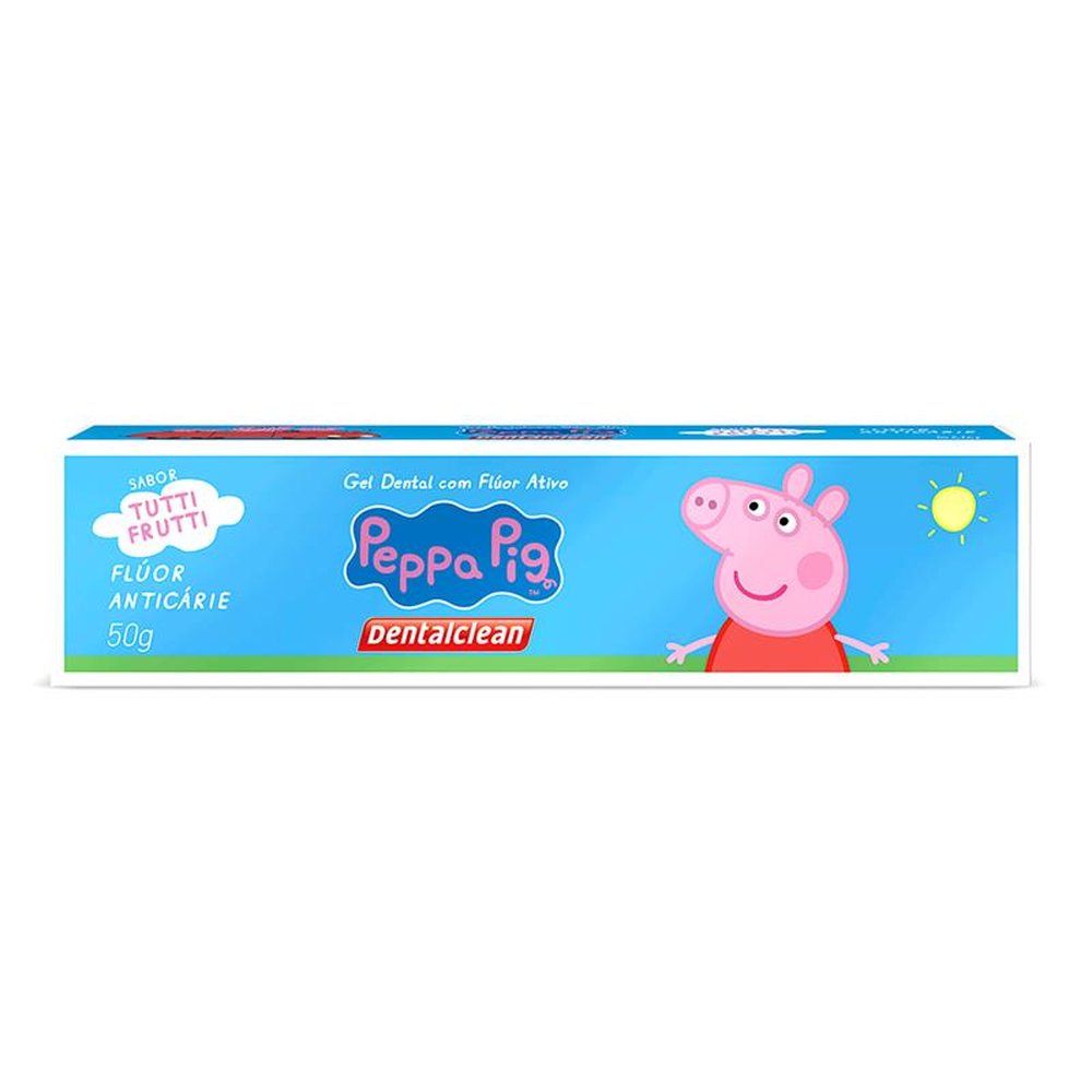 Creme Dental Infantil Peppa Pig com fluor sabor Tutti Frutti 50g (Emb. Com 36 unidades cada) | Dentalclean
