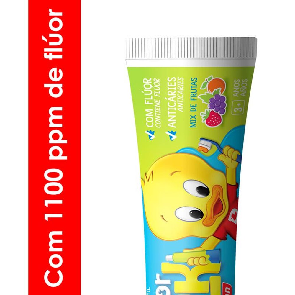 Creme Dental Infantil Doctor Duck Com Fluor Sabor Tutti Frutti 50g Embalagem Com 36 Unidades Cada Dentalclean