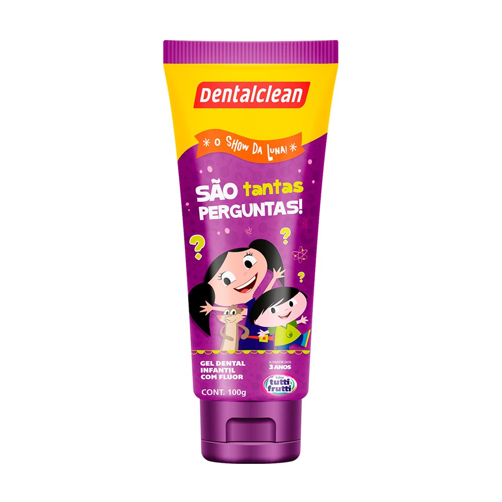 Creme Dental Infantil O Show da Luna com fluor sabor Tutti Frutti 100g (Emb. Com 12 unidades cada) | Dentalclean