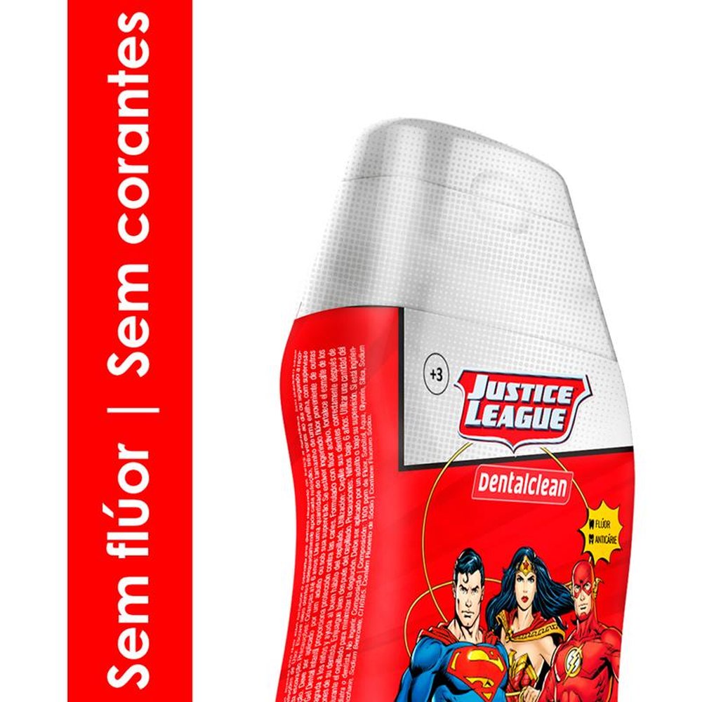 Creme Dental Infantil Heróis Liga da Justiça sem fluor sabor Tutti Frutti 100g (Emb. Com 12 unidades cada) | Dentalclean