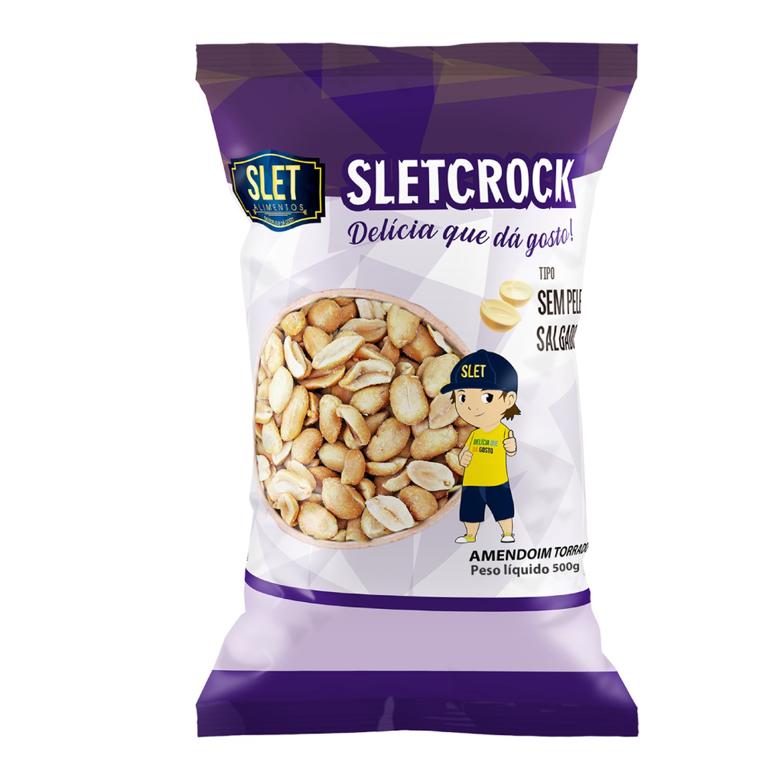 Amendoim Torrado Salgado Sem Pele 500g