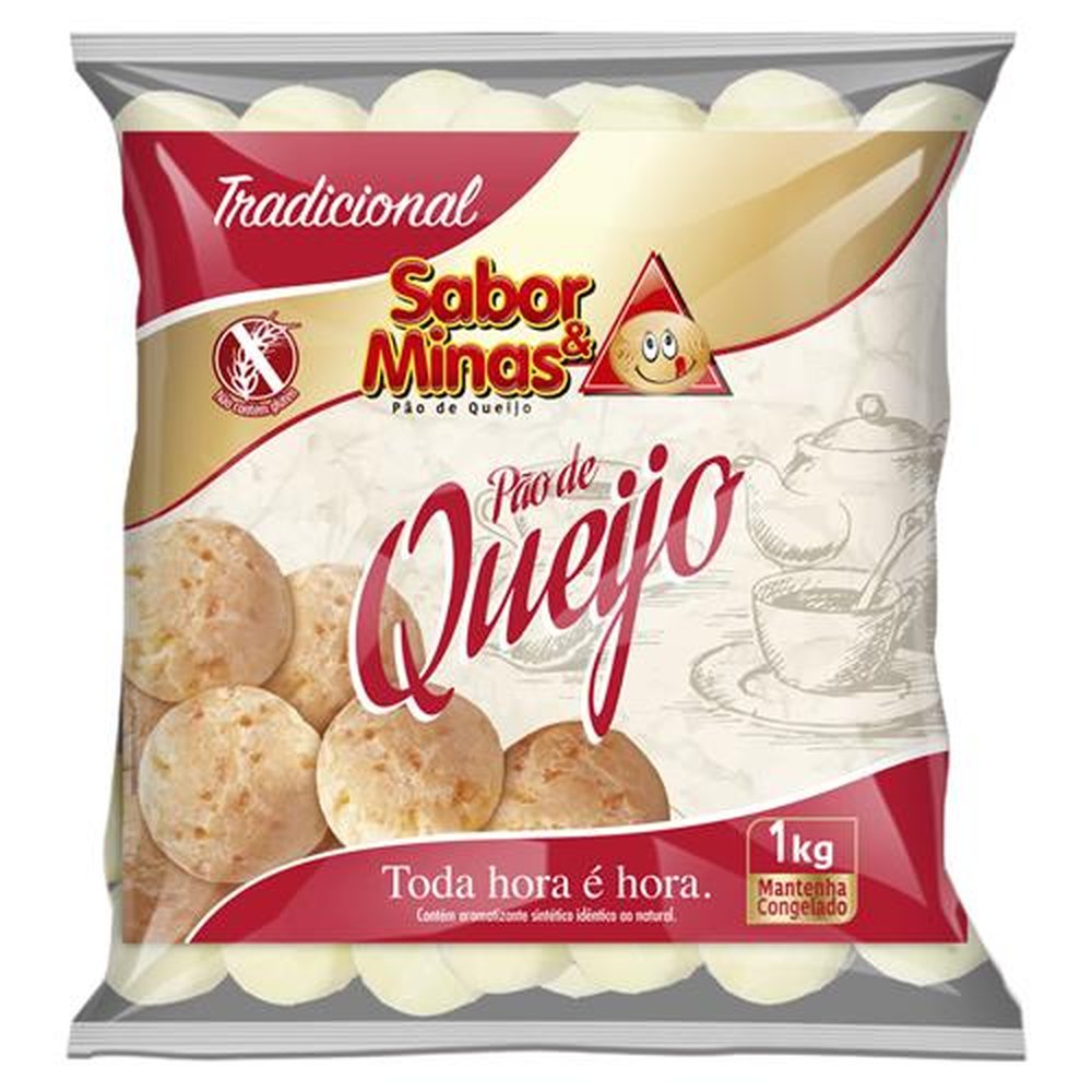 Pão de queijo Sabor & Minas Trad 1 kg (Emb. contém 17 pacotes de 1 kg)