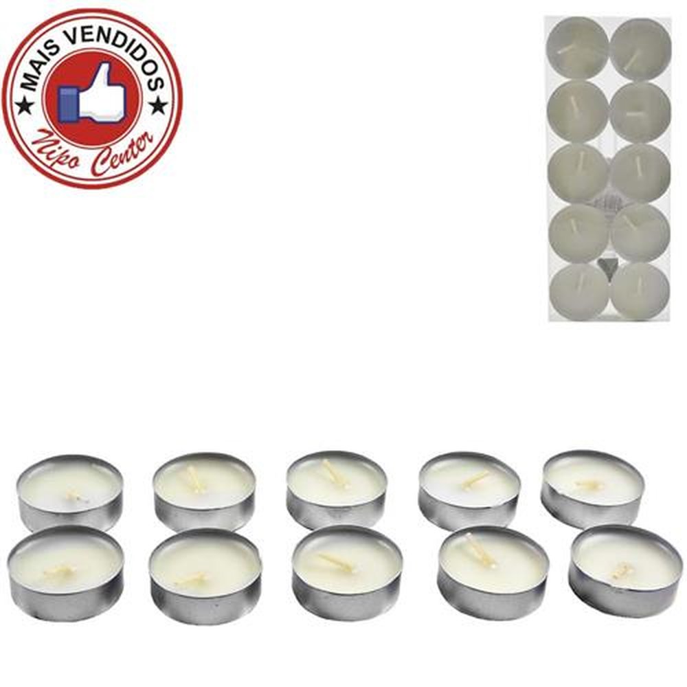 Vela Decorativa Com 10 Peças
