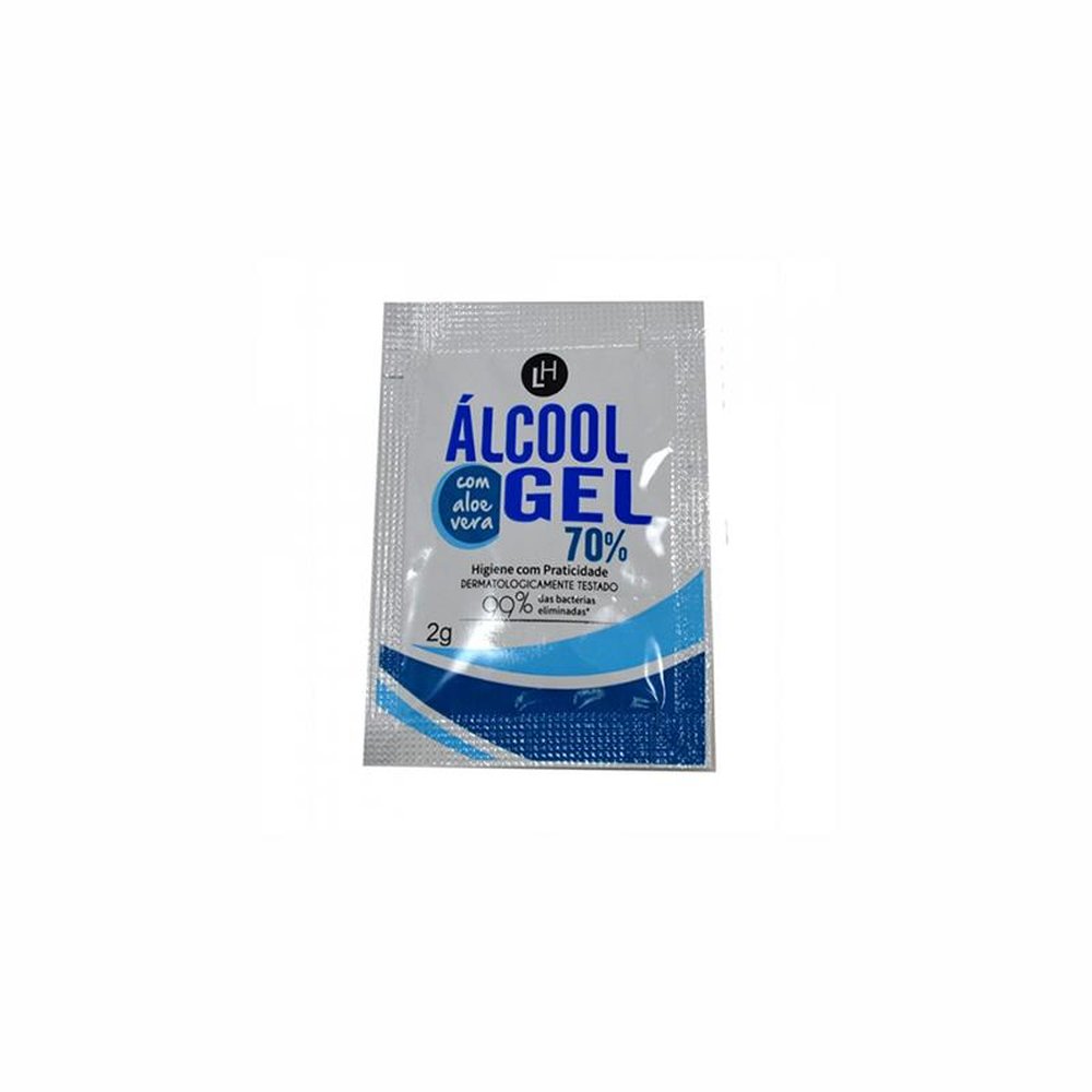 Display com 50 saches - Álcool Gel Anti-Séptico Higienizador de Mãos com Aloe Vera Sache Fenzza
