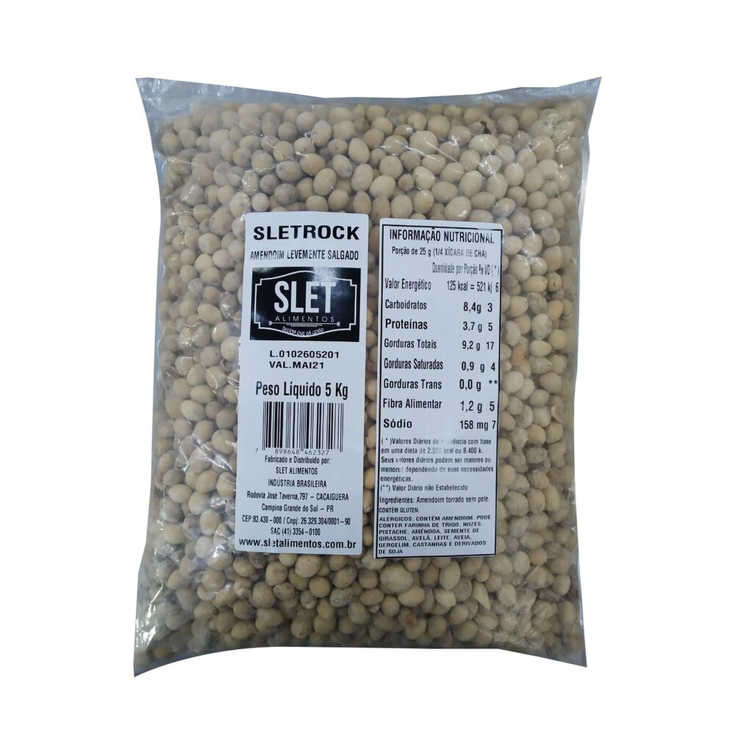 Amendoim Levemente Salgado 5 Kg