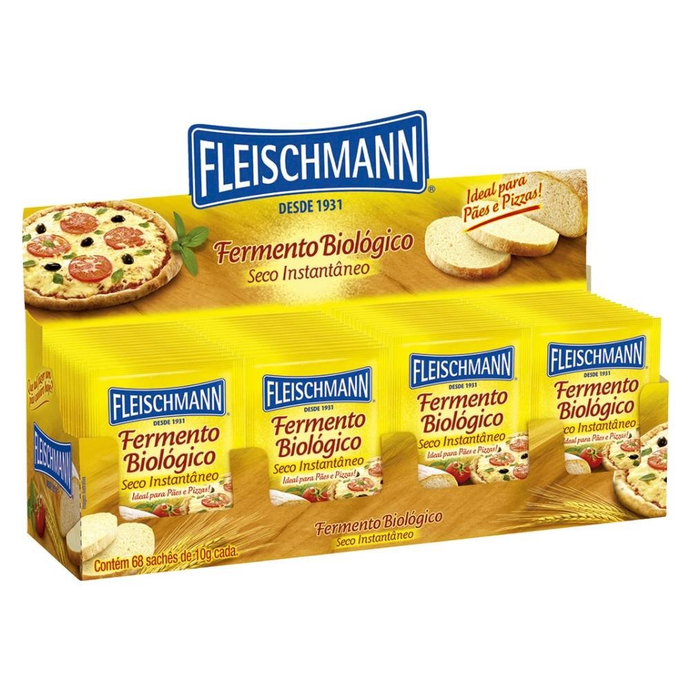 Fermento Biológico Seco Instantâneo 10g 68 unidades Fleischmann