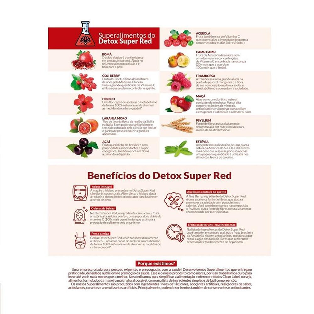 Detox Super Gold, Green e Red com 09 caixas de 03 de cada 20 unid.