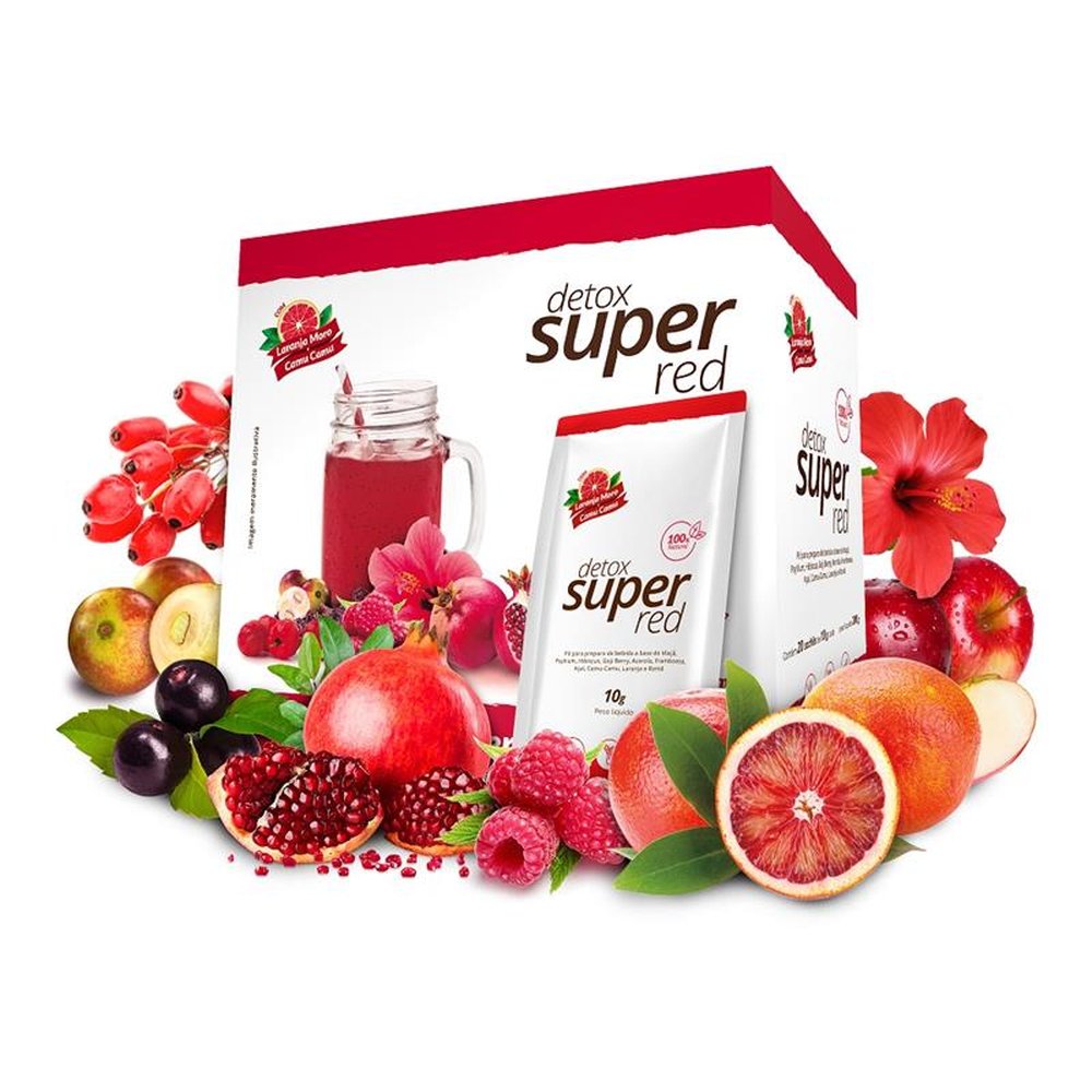 Detox Super Gold, Green e Red com 09 caixas de 03 de cada 20 unid.