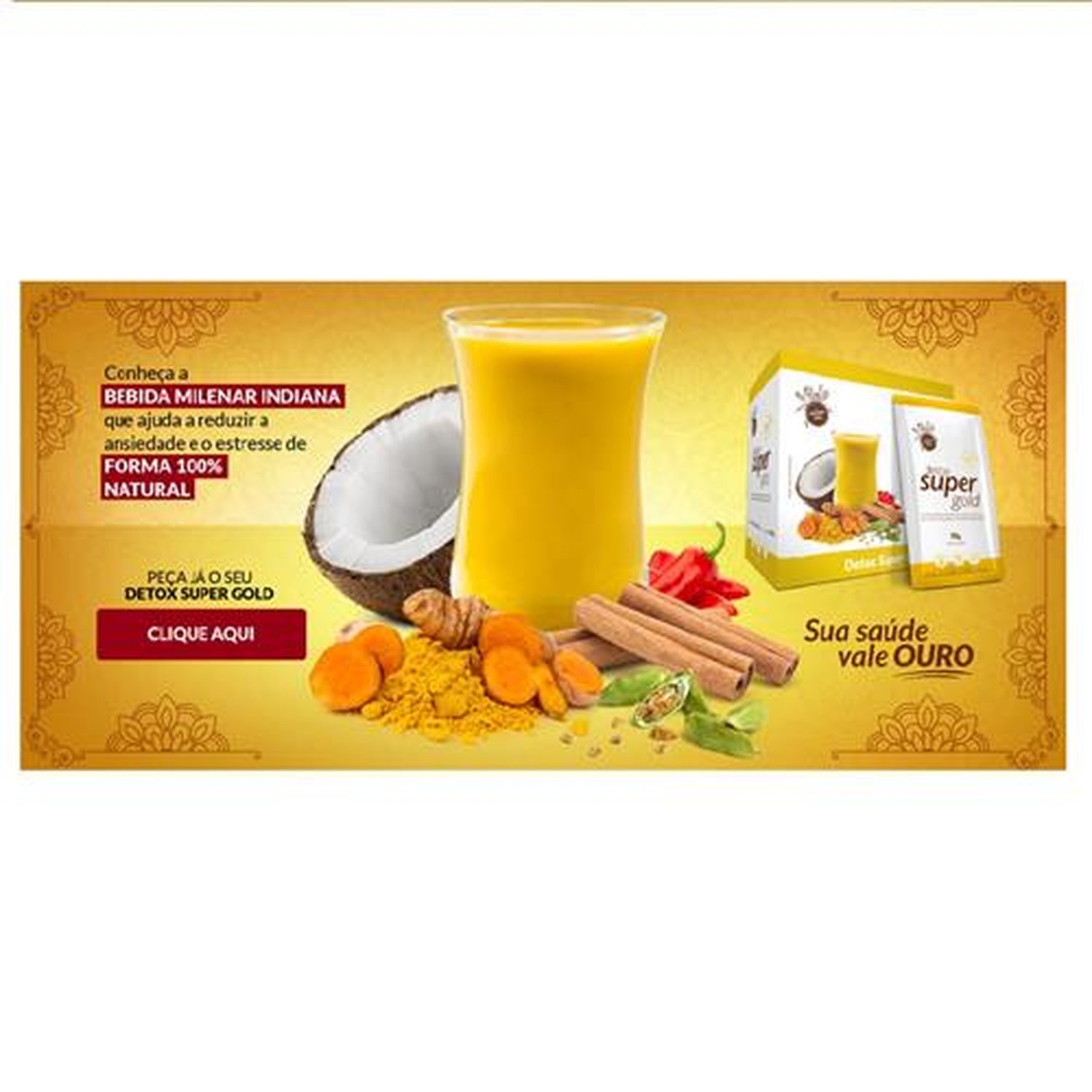 Detox Super Gold com 09 caixas de 20 unidades