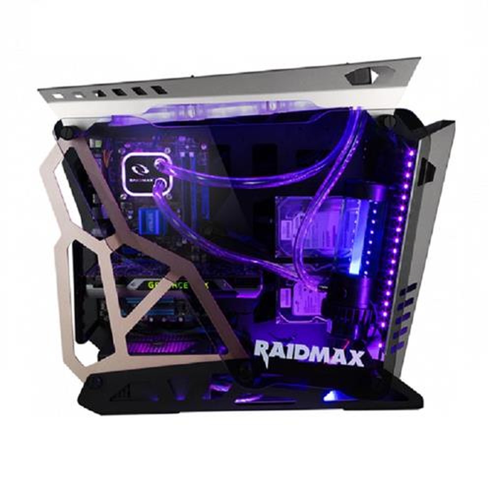 Super Gabinete Gamer Lat. Vidro X-08 - Aluminio - Raidmax