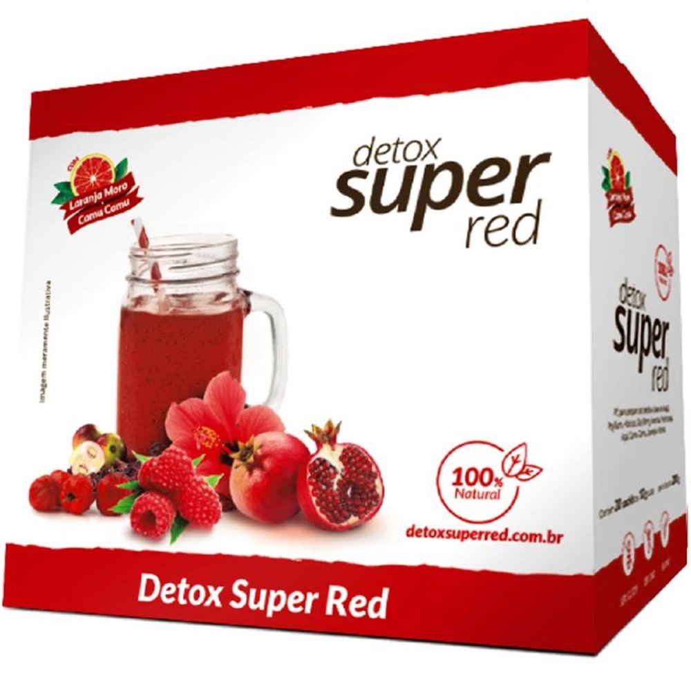 Detox Super Red com 09 caixas de 20 unidades