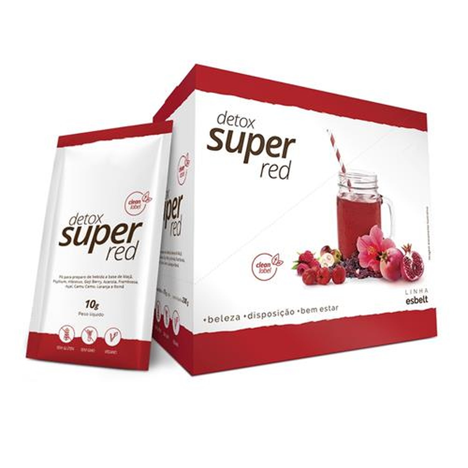 Detox Super Red com 06 caixas de 20 unidades