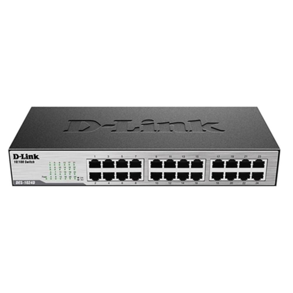 Switch D-LINK Fast-Ethernet 24 portas - DES-1024D