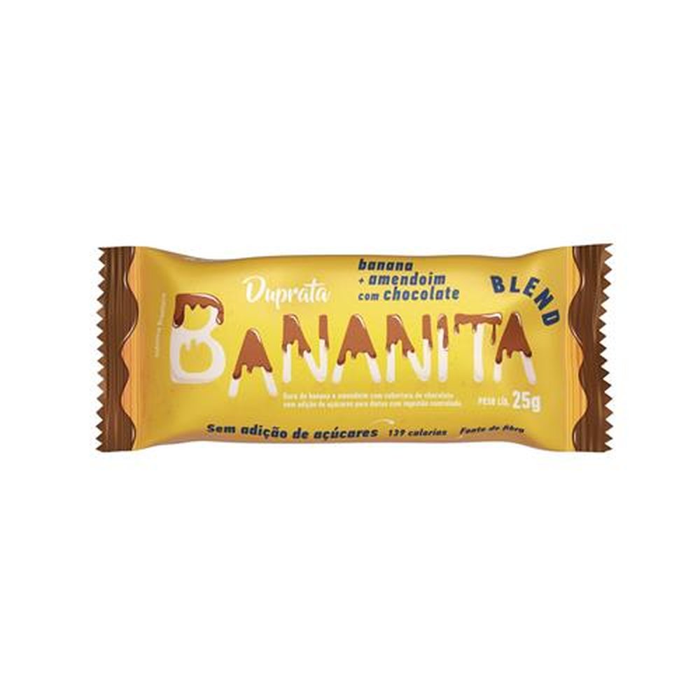 Bananita Blend - Banana e Amendoim com Chocolate Zero Açúcar - Latam Fit - Display 12 un. de 25g