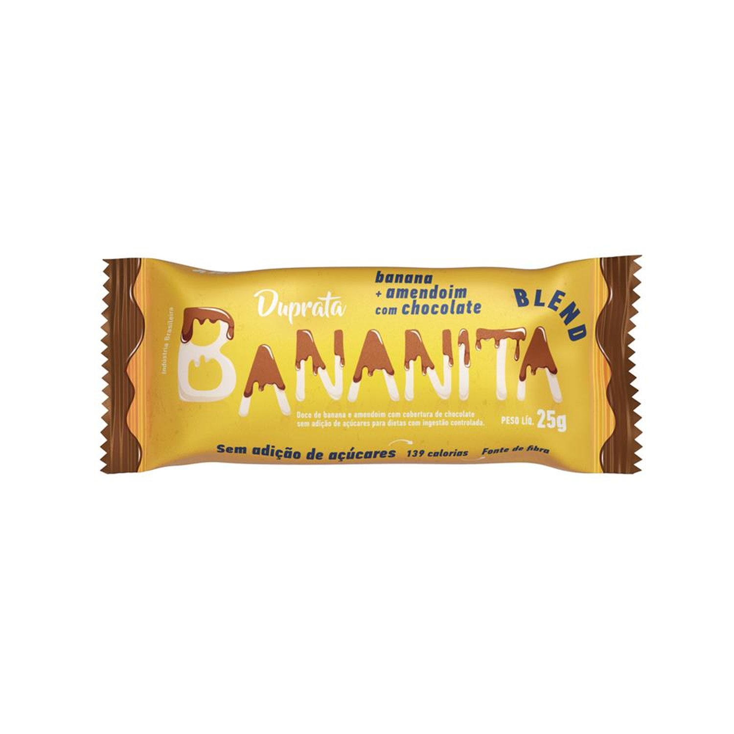 Bananita Blend - Banana e Amendoim com Chocolate Zero Açúcar - Latam Fit - Display 12 un. de 25g