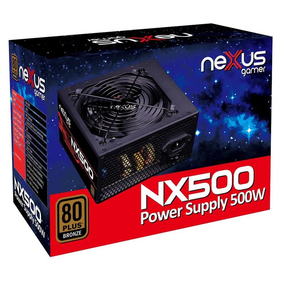 Fonte ATX 500W 80 Plus Bronze PFC Ativo NX500 - Nexus Gamer - Kit com 20 unidades