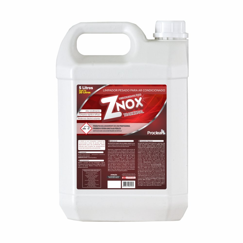 Limpador ZNOX para Ar Condicionado 5 Litros Proclean