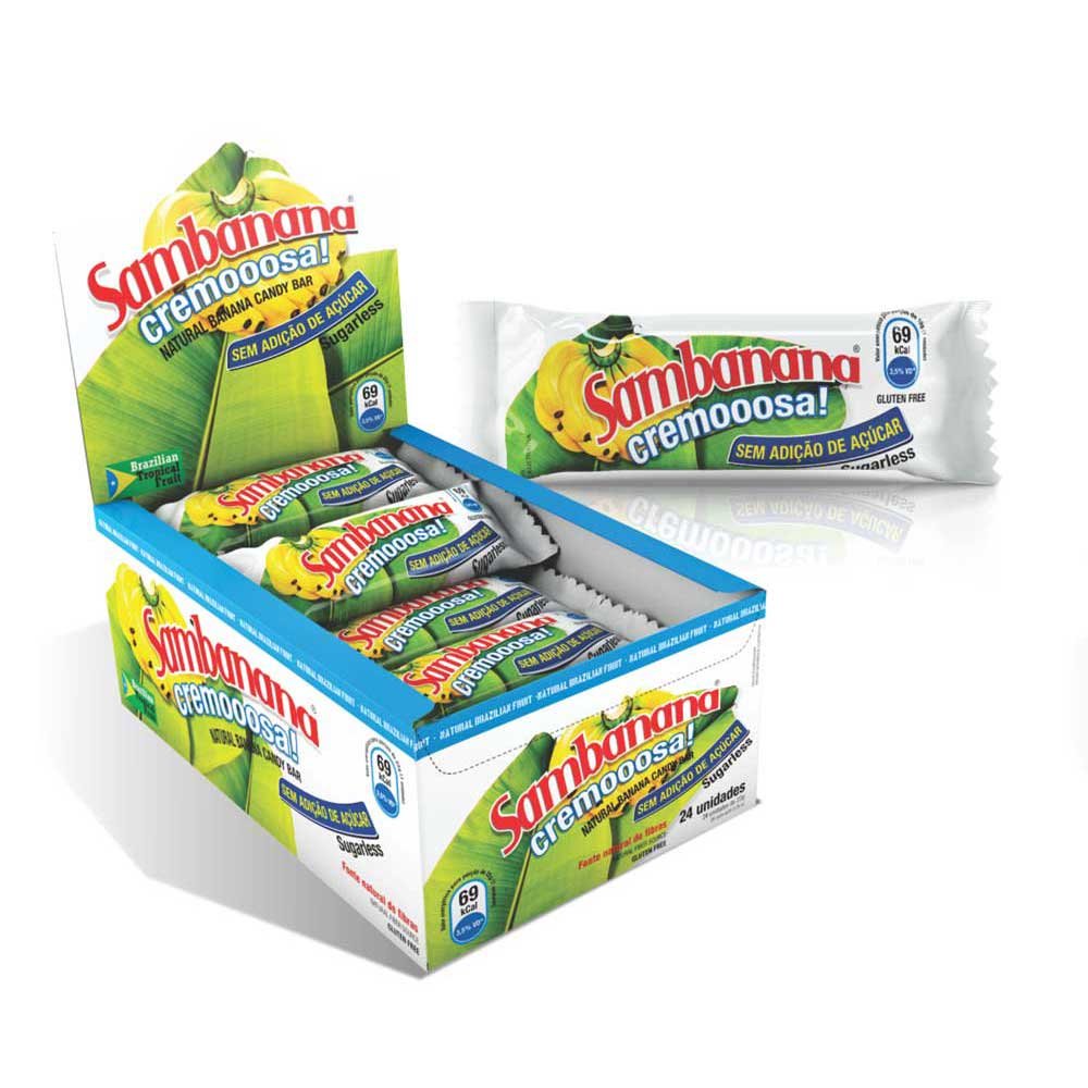 Sambanana Cremosa Sem Açúcar 22g - Display com 24un