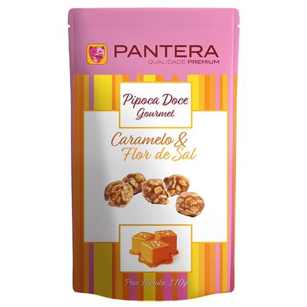 Pipoca doce Gourmet Caramelo e Flor de sal 110g - Caixa contém 20 unid.