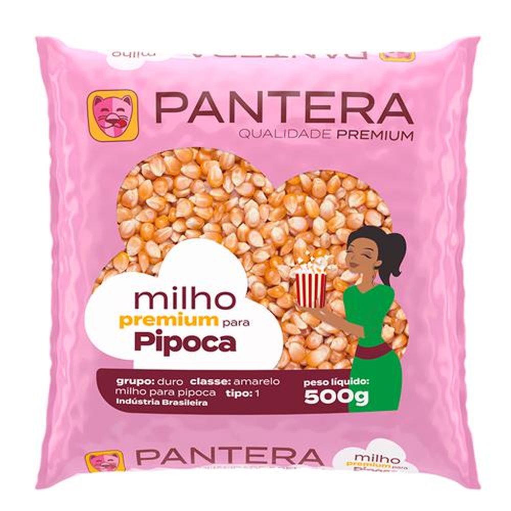 Milho de Pipoca Premium Pantera 30x0,500g