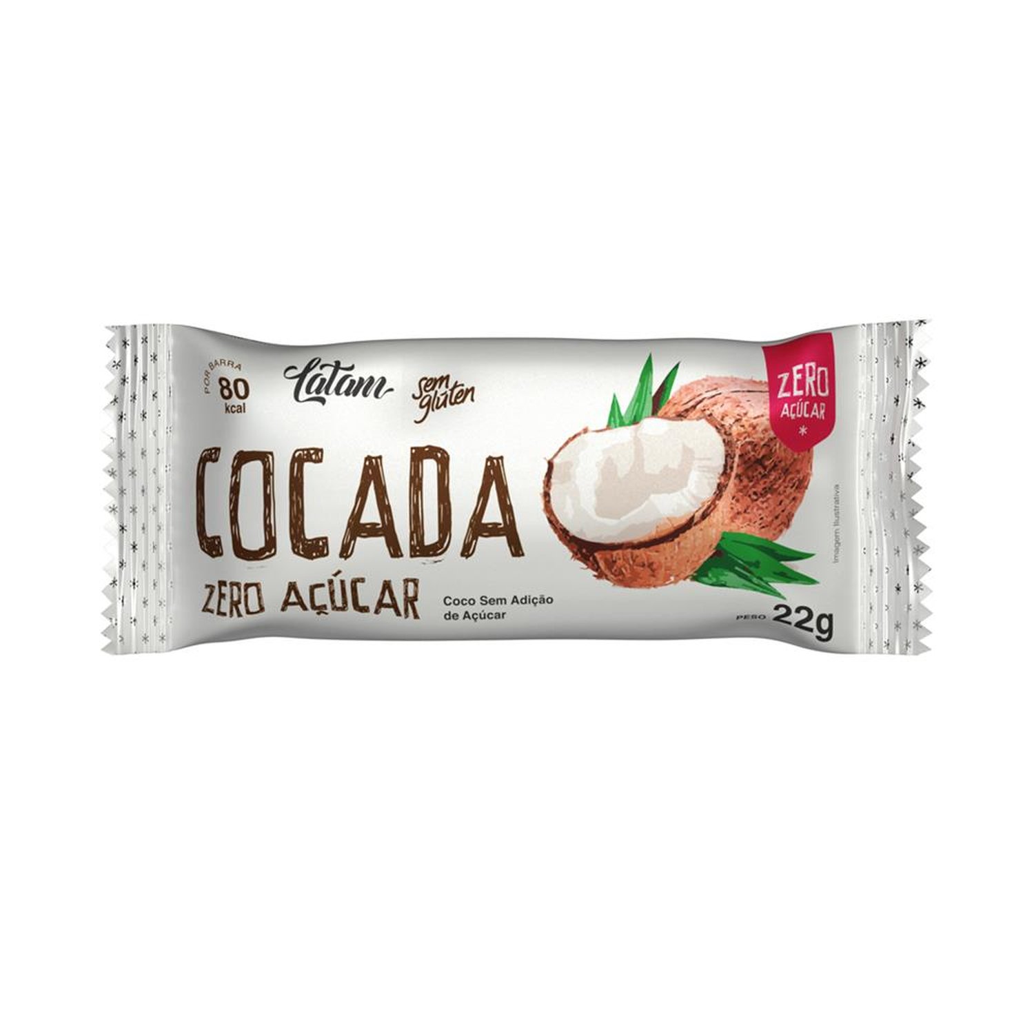Cocada Zero Açúcar - Latam Fit - Cartucho 03un. de 22g