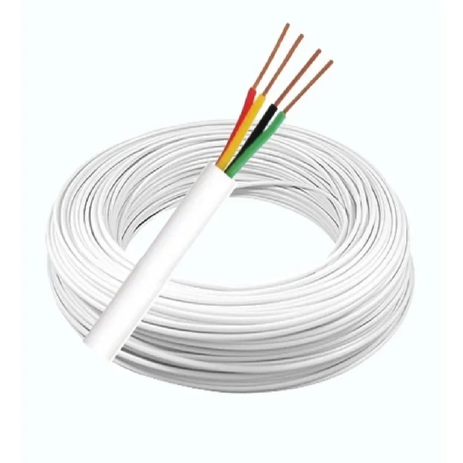 Cabo Coaxial Cftv 2X26awg Blindado Caixa 100M Branco