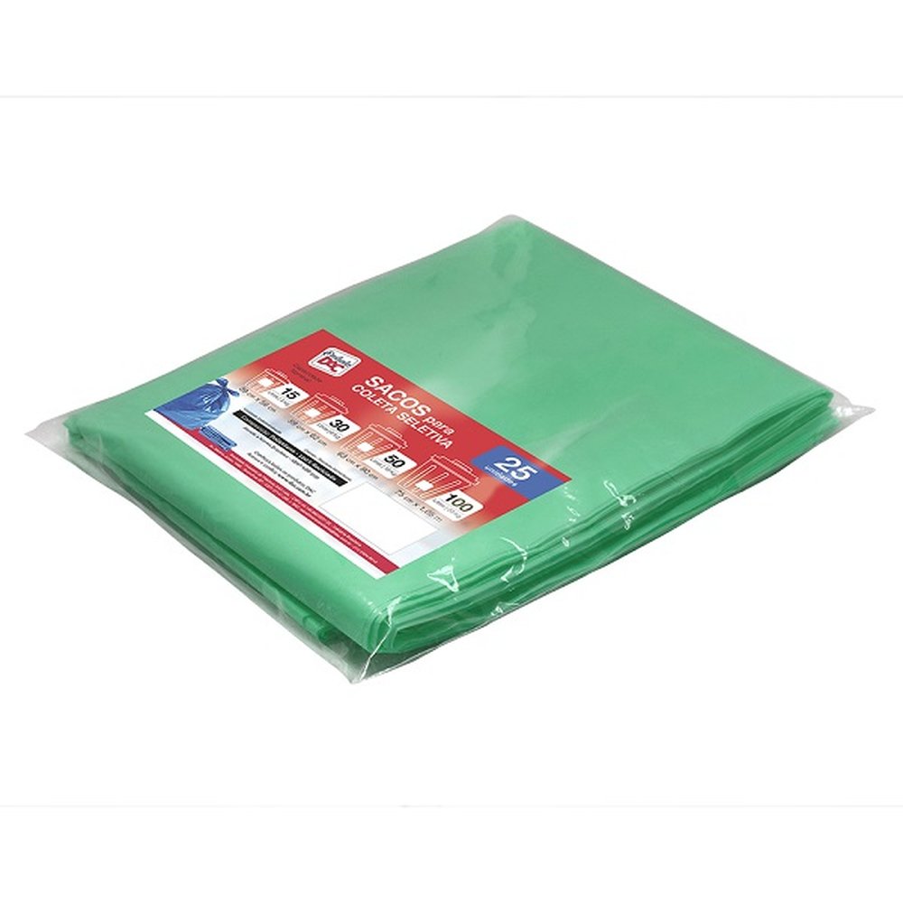 Sacos para Lixo Dac Verde 15 Litros - embalagem com 25 unidades