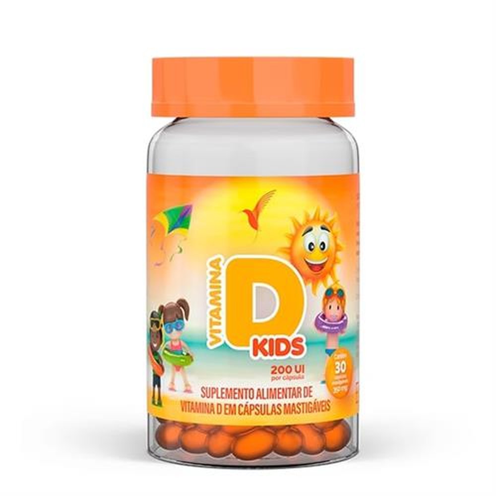 Vitamina D Infantil: 30 Cápsulas Mastigável Para 30 Dias