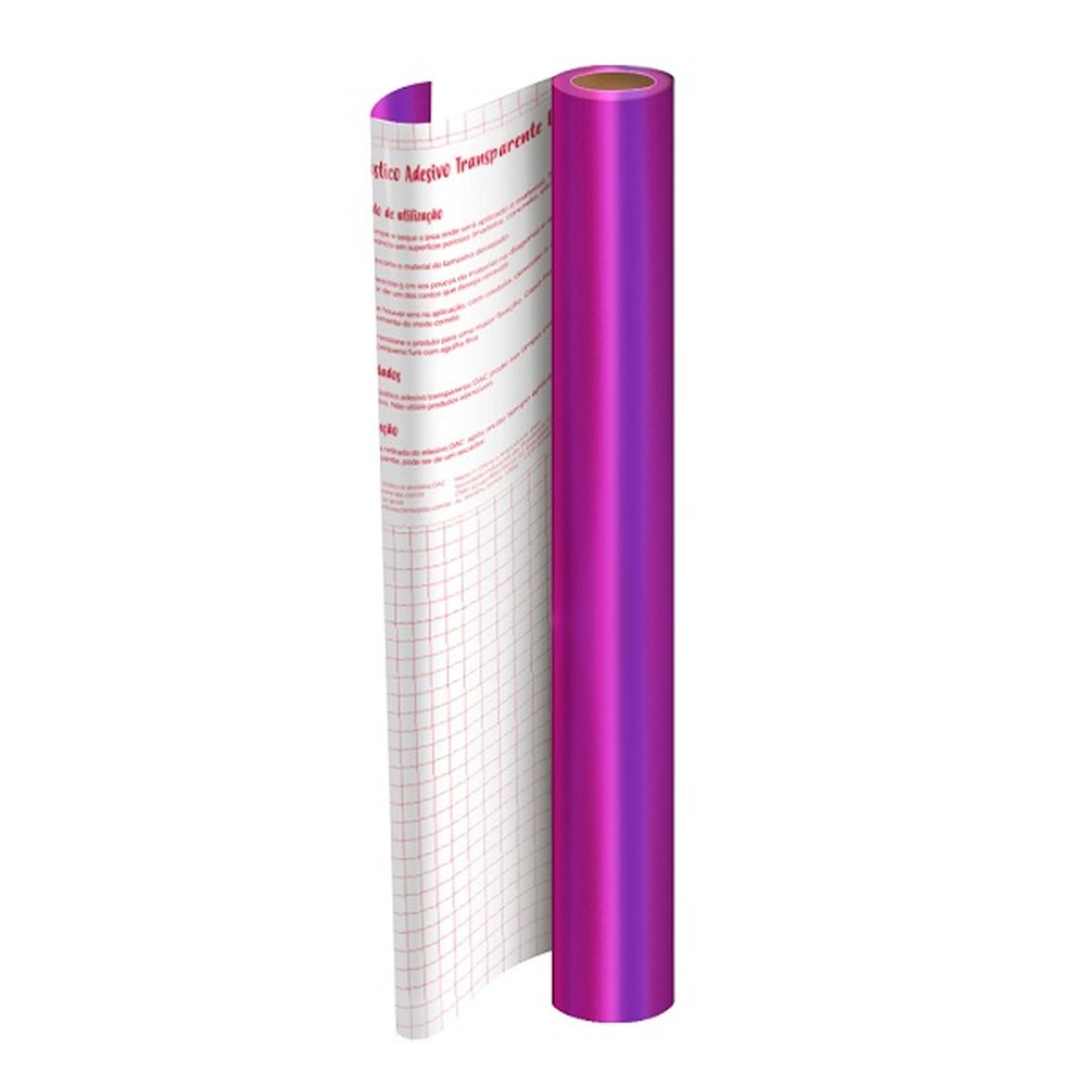 Plástico Adesivo Dac Metalizado Roxo 45cm x 2m