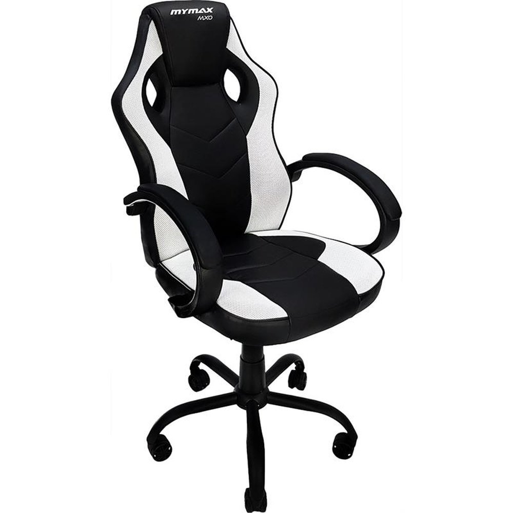 Cadeira Gamer MX0 Giratoria Preto/Branco MYMAX