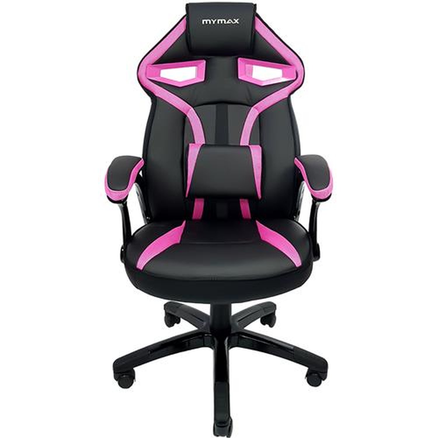 Cadeira Gamer MX1 Giratoria Preto/Rosa MYMAX