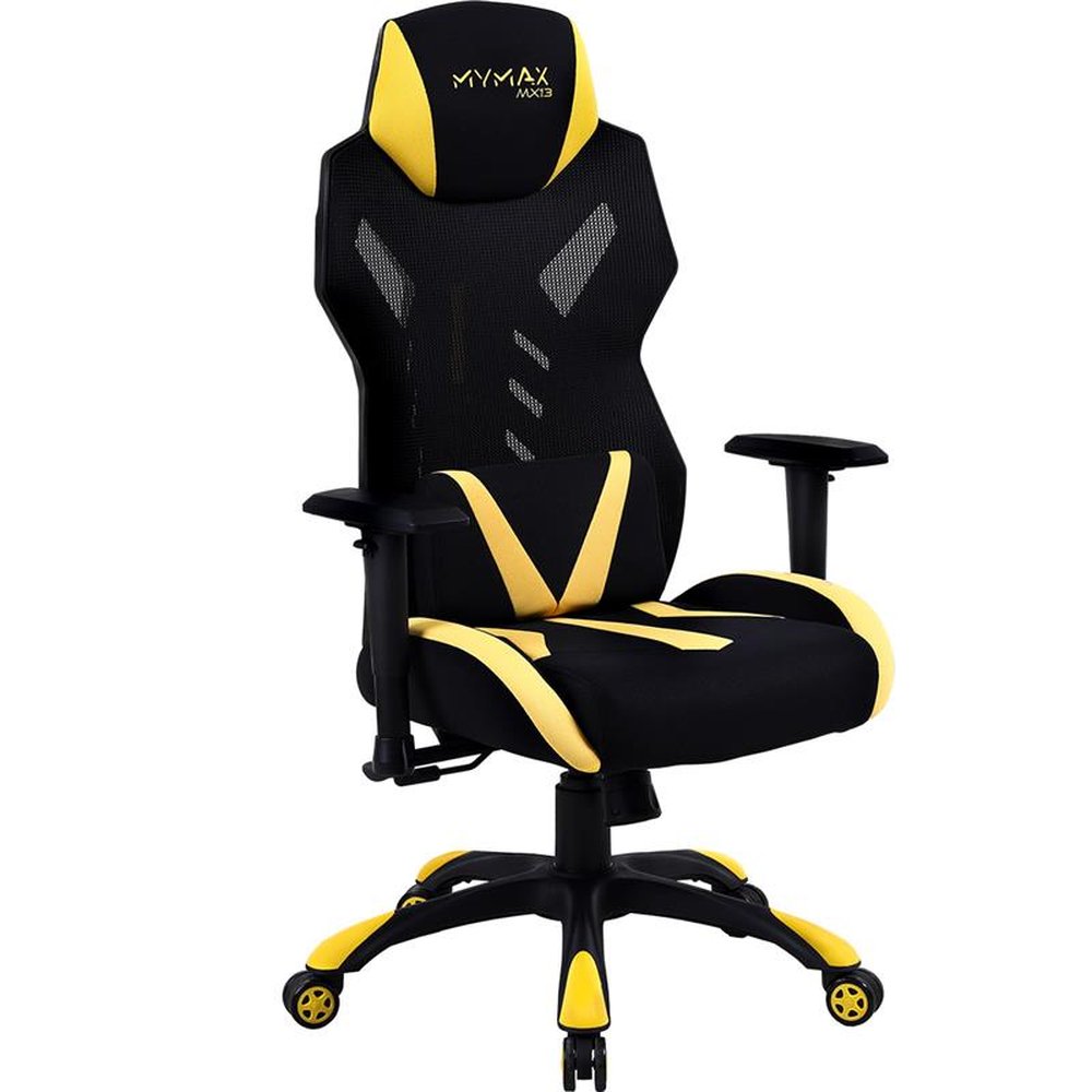 Cadeira Gamer MX13 Giratoria Preto/Amarelo MYMAX