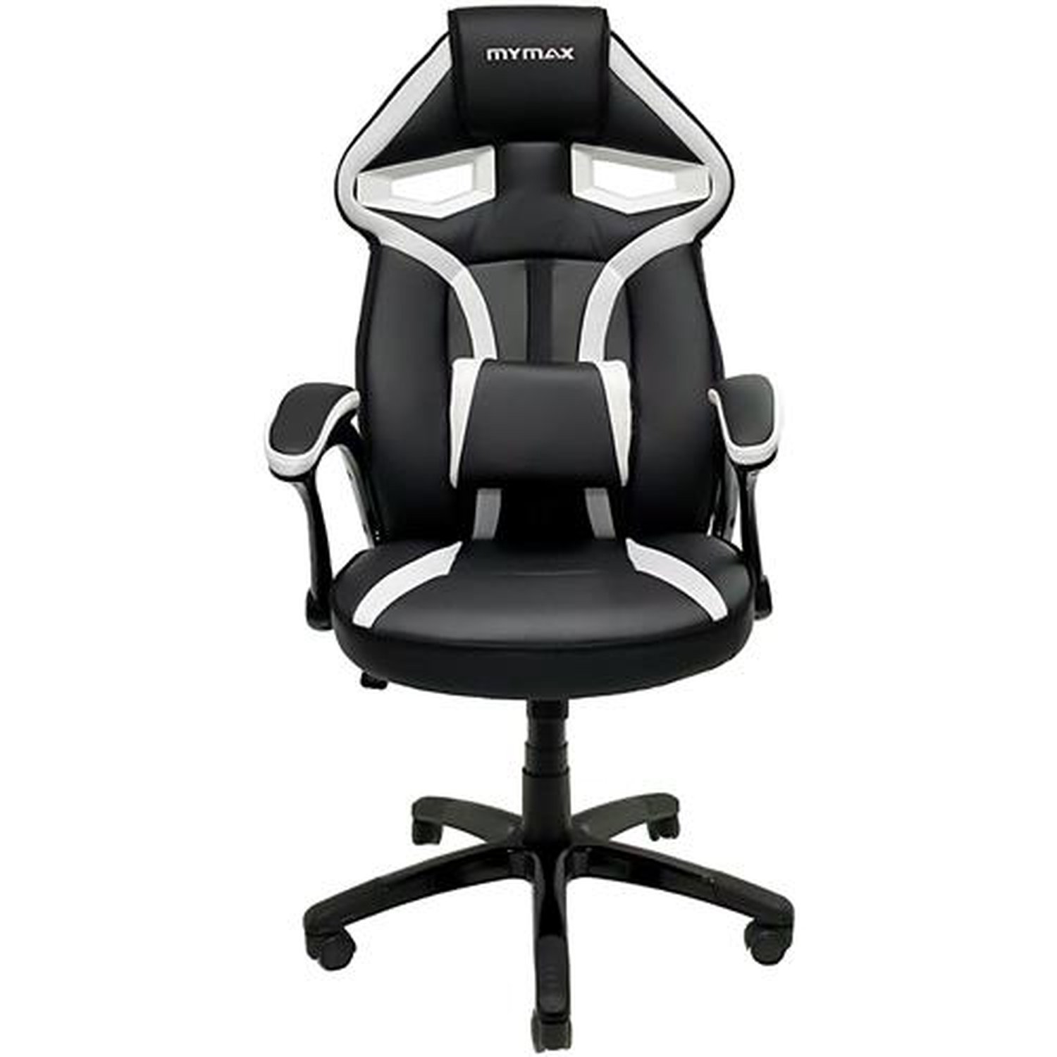 Cadeira Gamer MX1 Giratoria Preto/Branco MYMAX