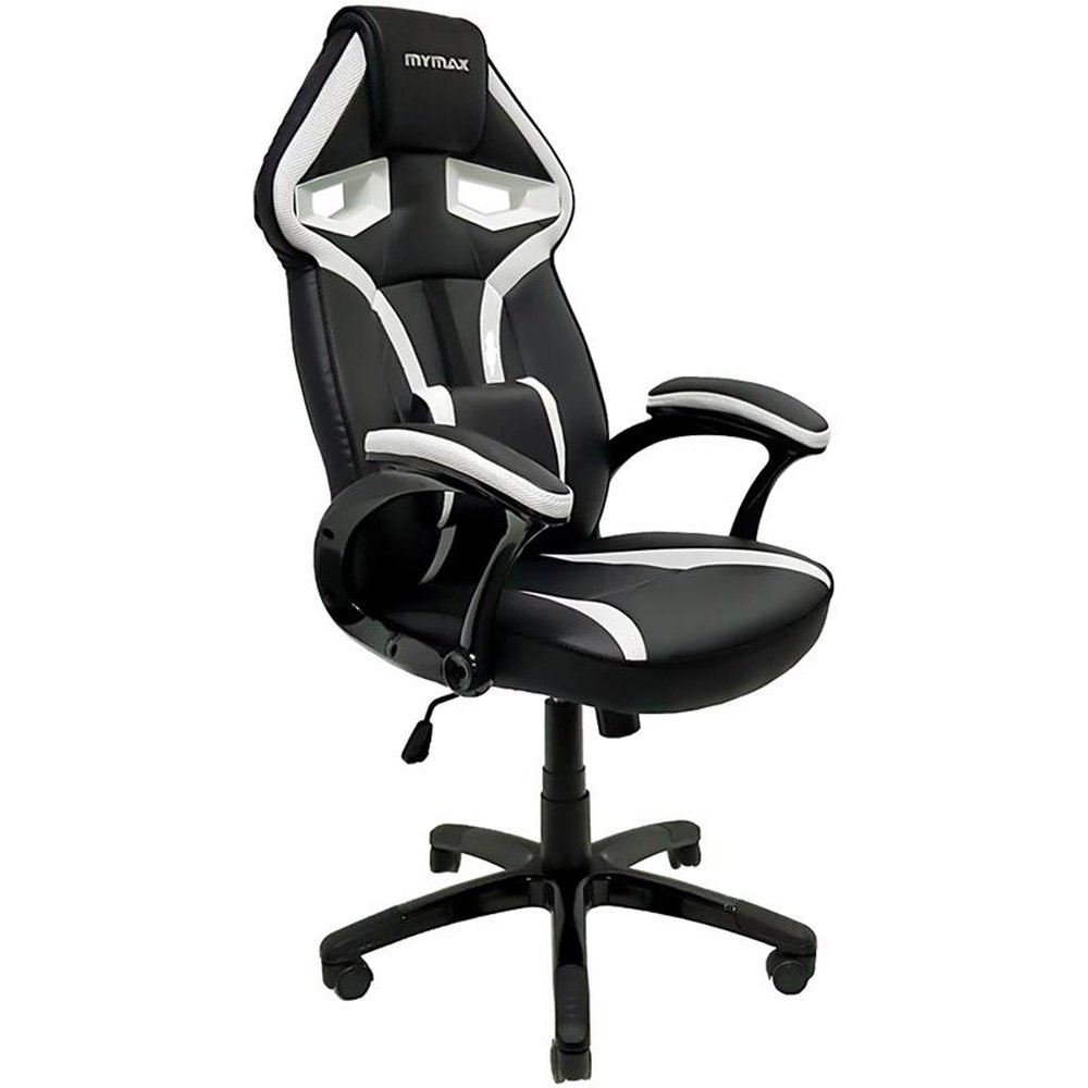 Cadeira Gamer MX1 Giratoria Preto/Branco MYMAX