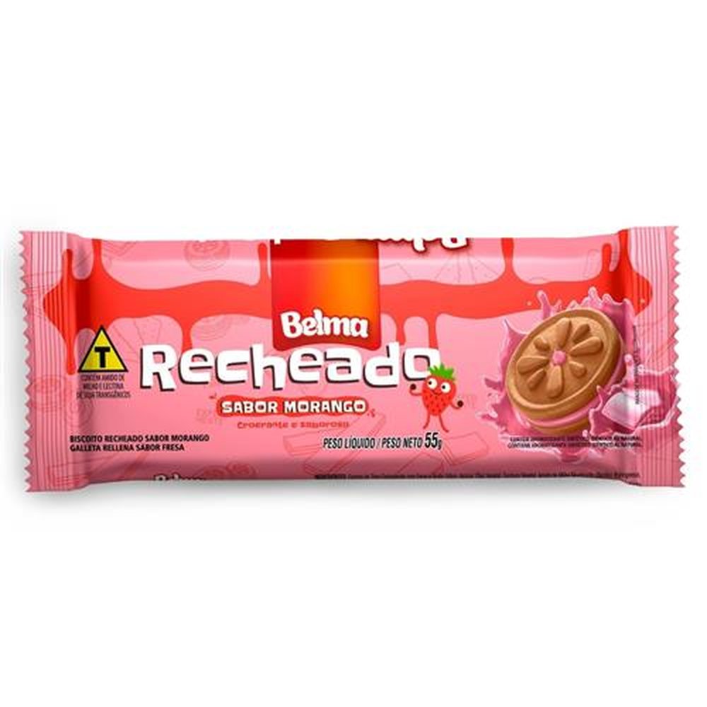 Recheado Lanchinho Belma Morango 55g