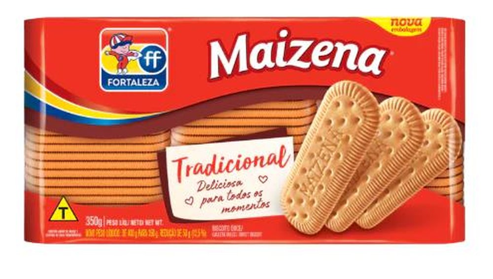 Biscoito Fortaleza Maizena 350g - Caixa com 24Pacotes de 350g