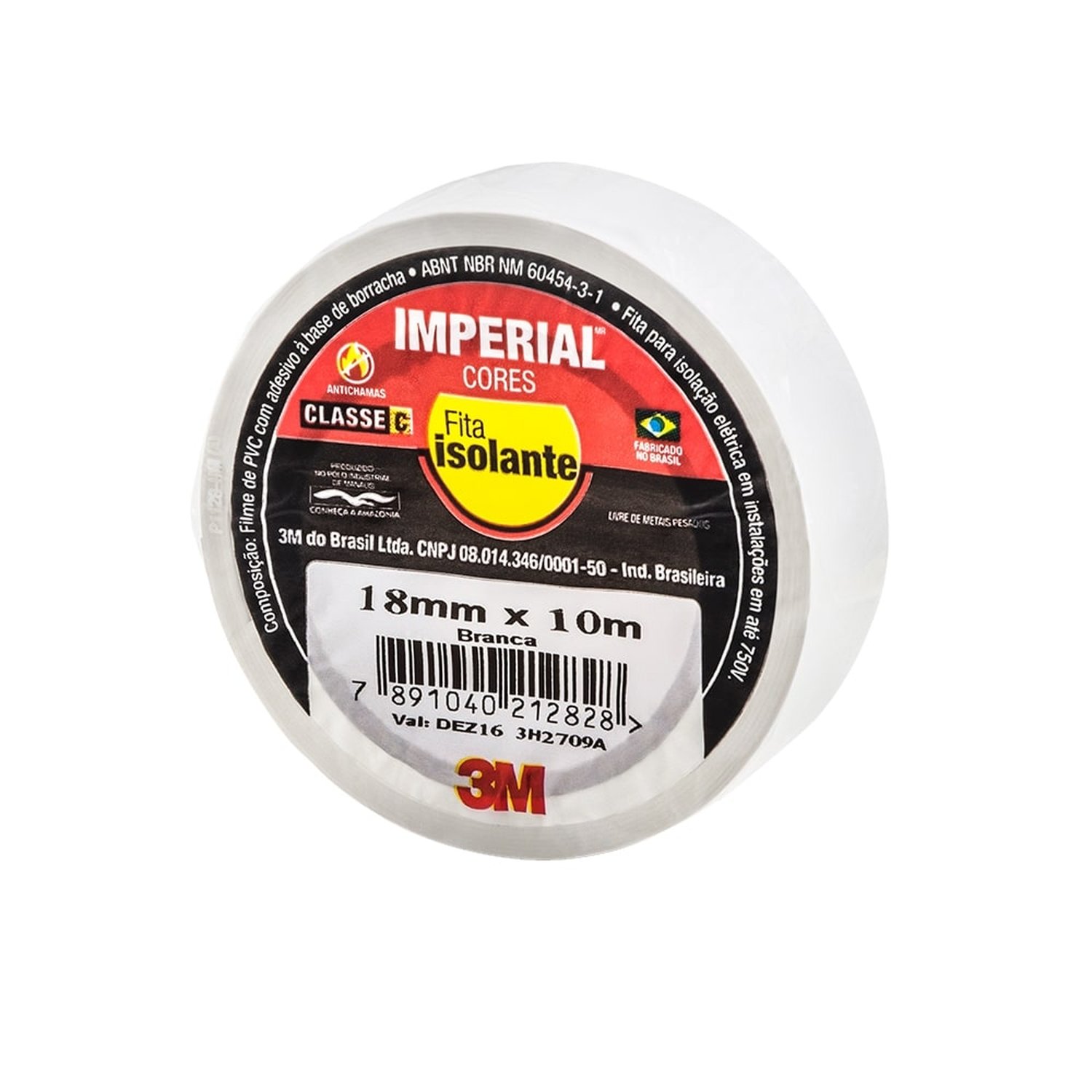 Fita Isolante 18mm x 10m Branca Imperial 3M