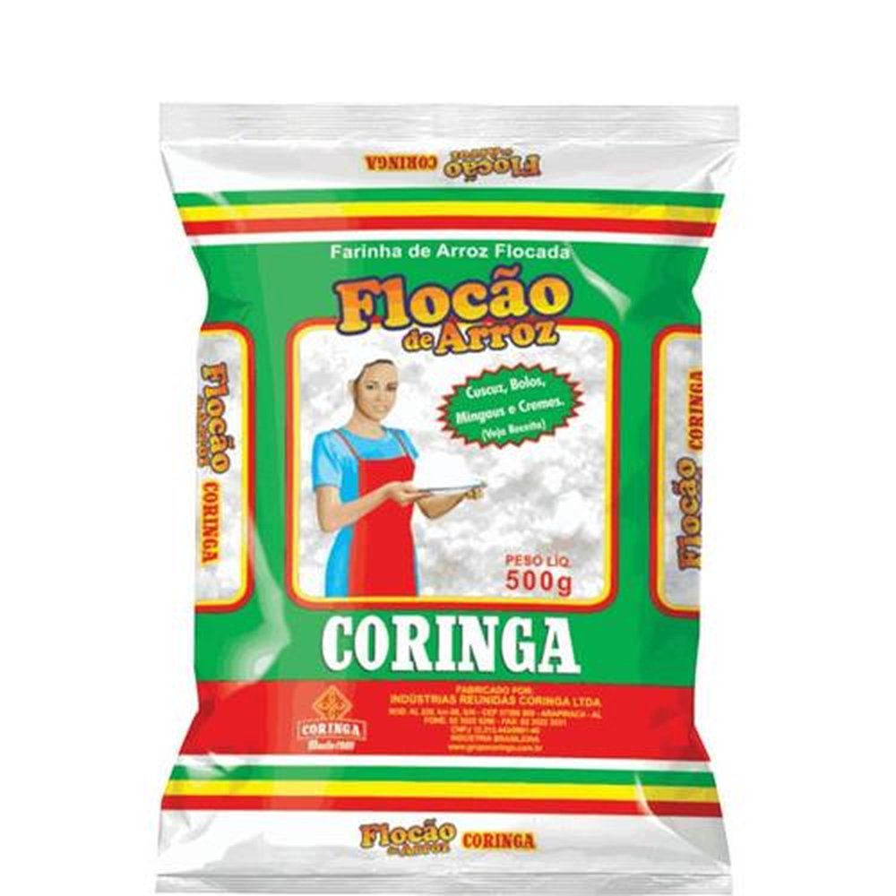 Flocão de Arroz Coringa 500g - Fardo com 10 unidades