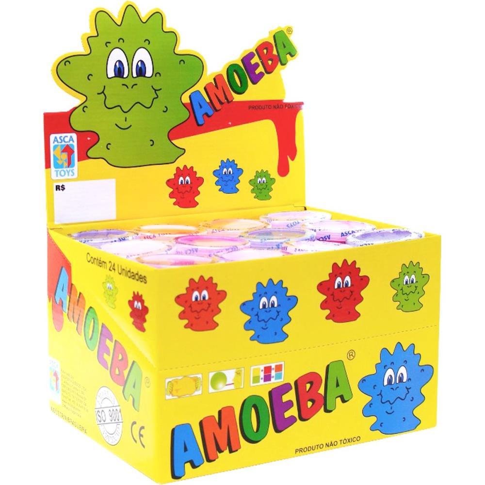 Slime Amoeba 110G Cores Sortidas Dpcom Pacote Com 24